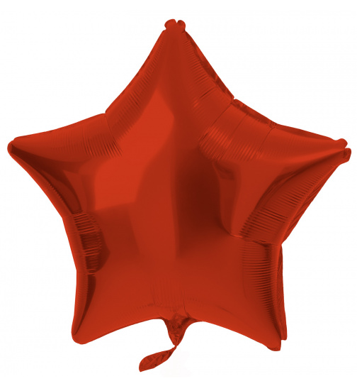 5x Folienballon Stern Matt Rot 45cm 18inch Heliumballons Party Deko
