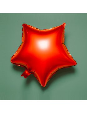 5x Folienballon Stern Matt Rot 45cm 18inch Heliumballons Party Deko