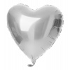 5x Folienballon Herz Silber 45cm 18 inch Heliumballons Party Deko