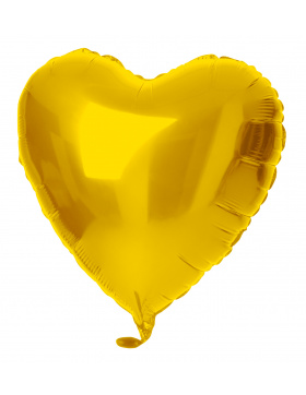 5x Folienballon Herz Gold 45cm 18 inch Heliumballons...