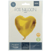 5x Folienballon Herz Gold 45cm 18 inch Heliumballons Party Deko