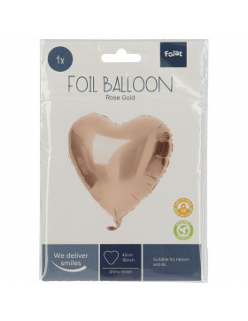 5x Folienballon Herz Roségold 45cm – 18inch...