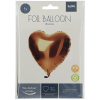 5x Folienballon Herz Bronze 45cm 18 inch Heliumballons Party Deko