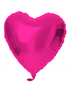 5x Folienballon Herz Glänzend Magenta 45cm 18inch...