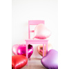 5x Folienballon Herz Glänzend Magenta 45cm 18inch Heliumballons Party Deko