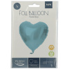 5x Folienballon Herz Matt Pastell Blau 45cm 18 inch Heliumballons Party Deko