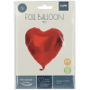5x Folienballon Herz Matt Rot 45cm 18 inch Heliumballons Party Deko