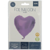 5x Folienballon Herz Matt Lila 45cm 18inch Heliumballons Party Deko