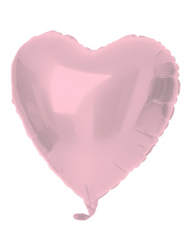 5x Folienballon Herz Matt Pastell Rosa 45cm 18 inch...