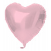 5x Folienballon Herz Matt Pastell Rosa 45cm 18 inch Heliumballons Party Deko