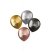 4x Latexballons Shimmer Happy Birthday Electrum 33cm  Party Deko Geburtstag