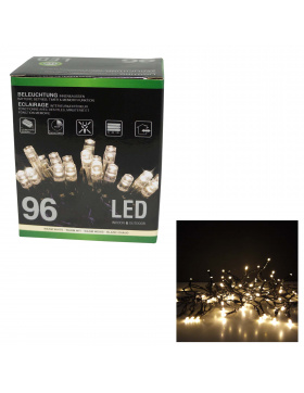 Lichterkette 96 LEDs Batterie warmweiß  6 Std.Timer...
