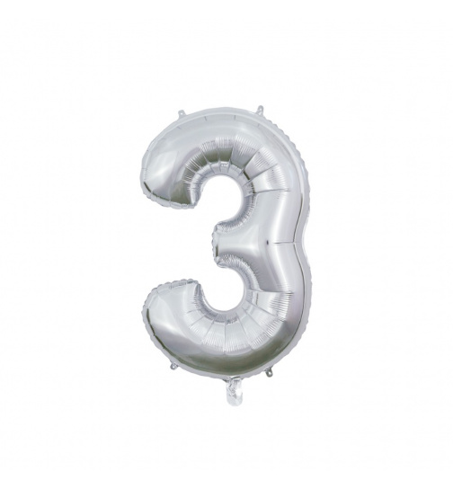 Foilballoon 26" No. 3 silver