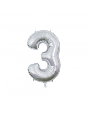 Foilballoon 26" No. 3 silver