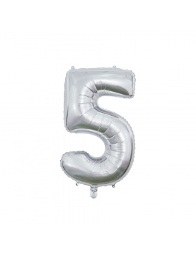 Foilballoon 26" No. 5 silver