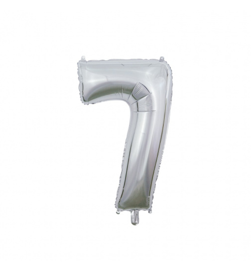 Foilballoon 26" No. 7 silver