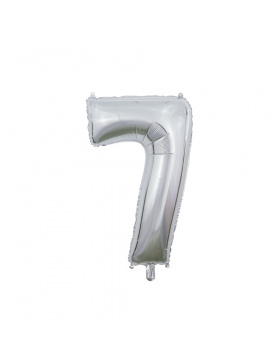 Foilballoon 26" No. 7 silver