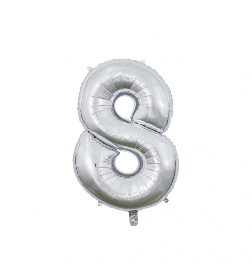 Foilballoon 26" No. 8 silver