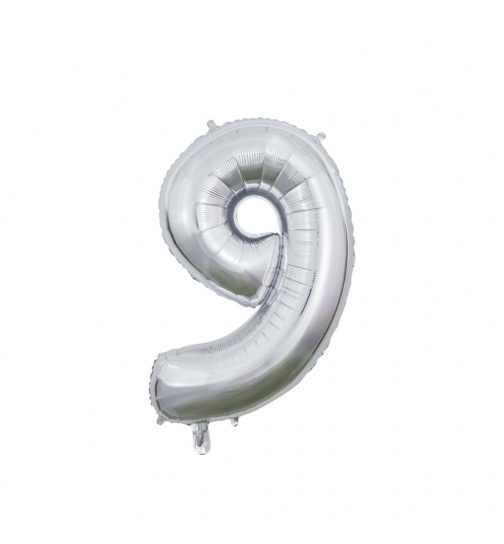 Foilballoon 26" No. 9 silver