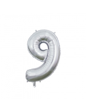 Foilballoon 26" No. 9 silver