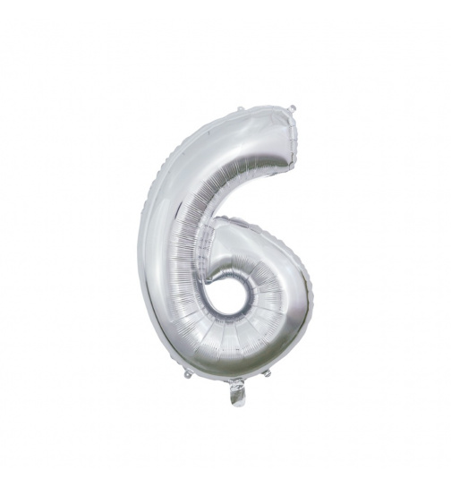 Foilballoon 26" No. 6 silver