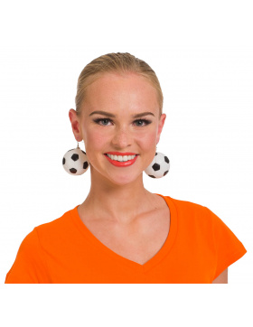 Ohrringe Fußball Schwarz-Weiß