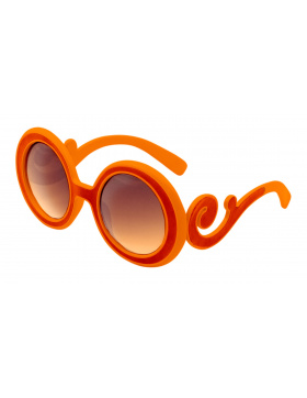 Brille Orange mit Vintage-Locken
