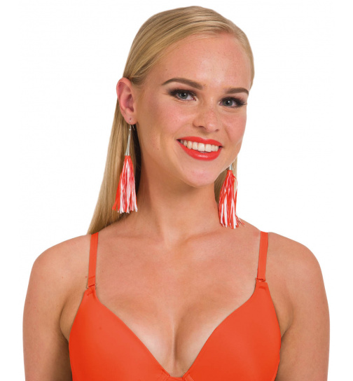 Orangefarbene Ohrringe