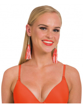 Orangefarbene Ohrringe