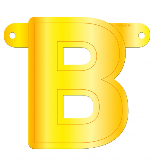 Banner-Girlande Buchstabe B Gelb