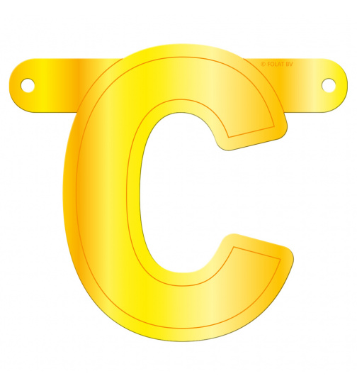 Banner-Girlande Buchstabe C Gelb