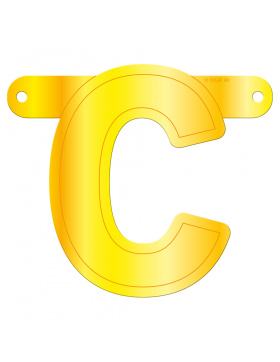 Banner-Girlande Buchstabe C Gelb