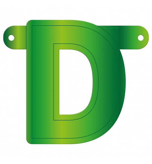 Banner-Girlande Buchstabe D Hellgrün