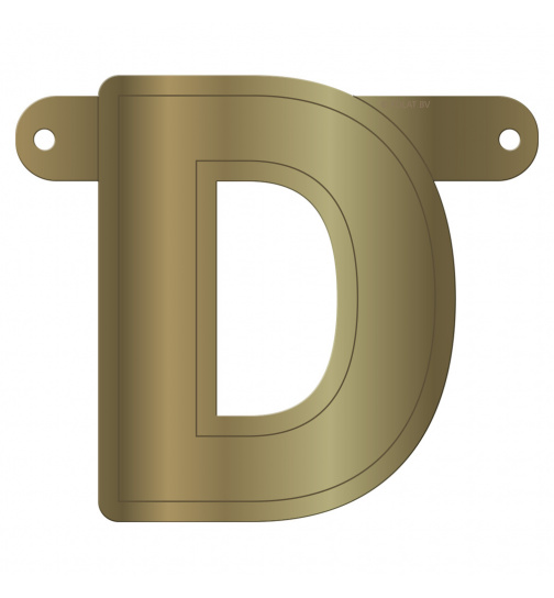 Banner-Girlande Buchstabe D Gold Metallic