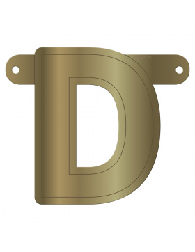 Banner-Girlande Buchstabe D Gold Metallic