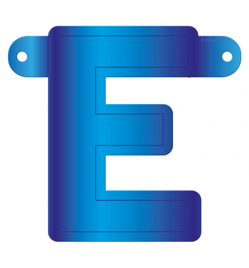 Banner-Girlande Buchstabe E Blau