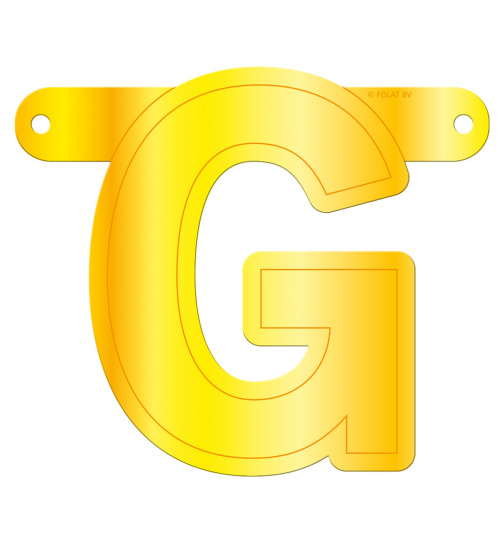 Banner-Girlande Buchstabe G Gelb