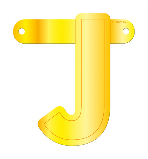 Banner-Girlande Buchstabe J Gelb