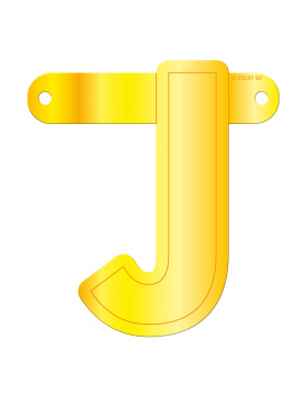 Banner-Girlande Buchstabe J Gelb
