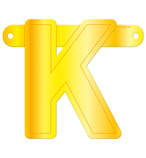 Banner-Girlande Buchstabe K Gelb