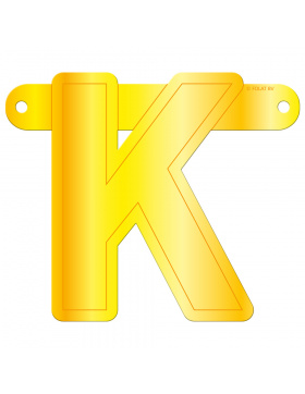 Banner-Girlande Buchstabe K Gelb