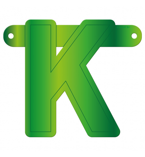 Banner-Girlande Buchstabe K Hellgrün