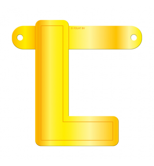 Banner-Girlande Buchstabe L Gelb