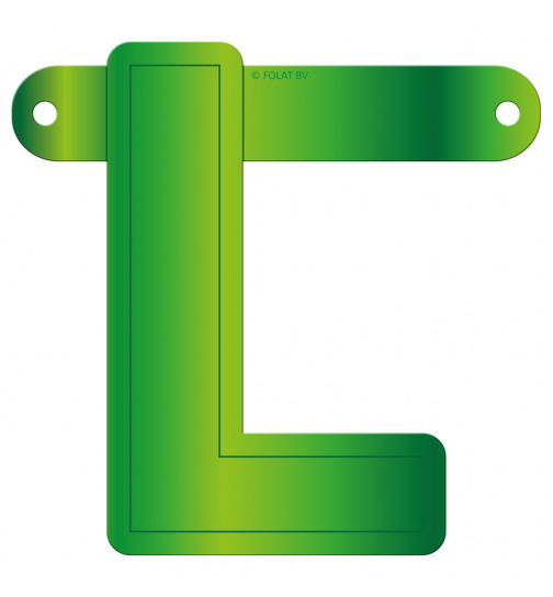 Banner-Girlande Buchstabe L Hellgrün