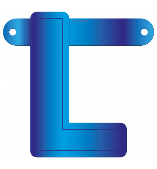 Banner-Girlande Buchstabe L Blau