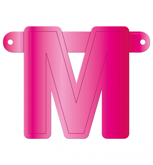 Banner-Girlande Buchstabe M Magenta
