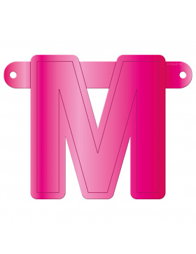 Banner-Girlande Buchstabe M Magenta