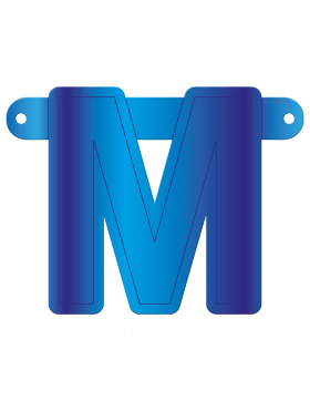 Banner-Girlande Buchstabe M Blau