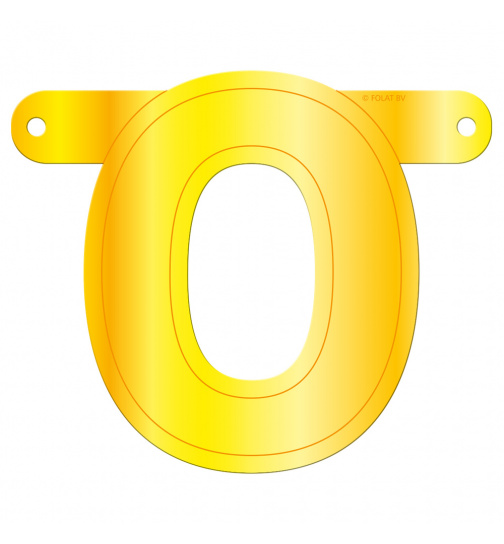 Banner-Girlande Buchstabe O Gelb