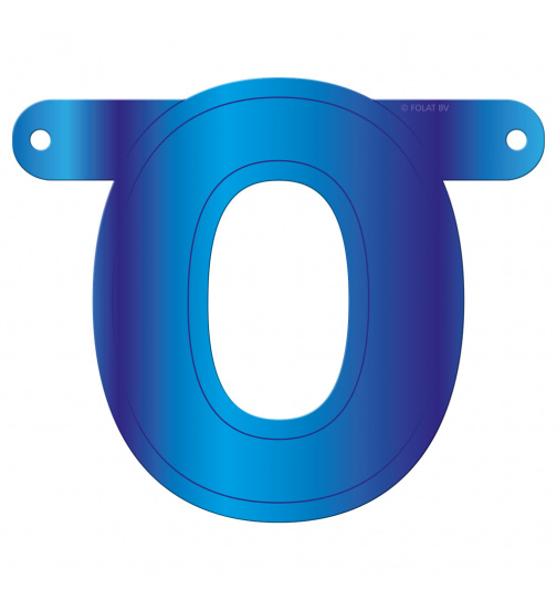 Banner-Girlande Buchstabe O Blau